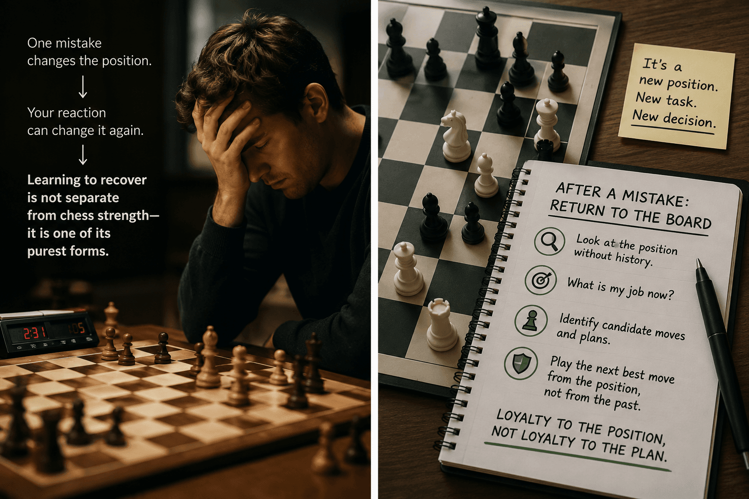 chess mistake with book